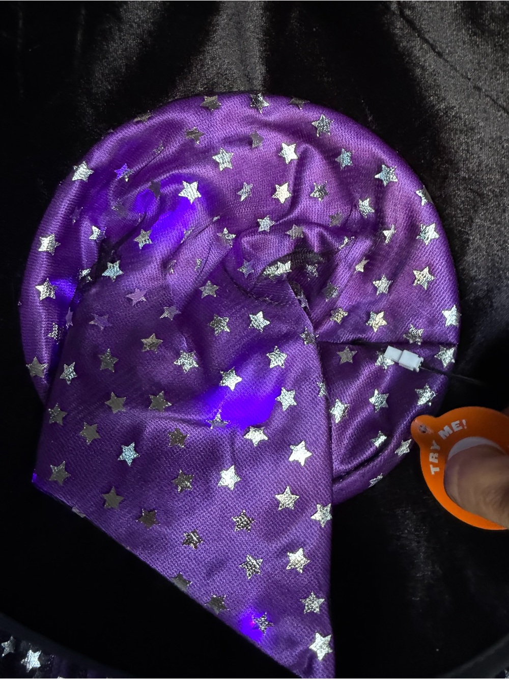 Girls Purple Sparkle Witch Costume with Hat - Kids Halloween - Picture 4 of 7